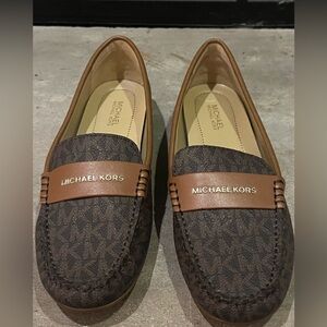 Michael Kors Brown Logo  Loafers size 6 worn once